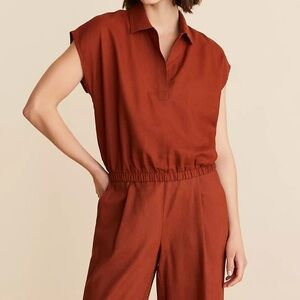 Lou & Grey Linen Cotton Polo Top